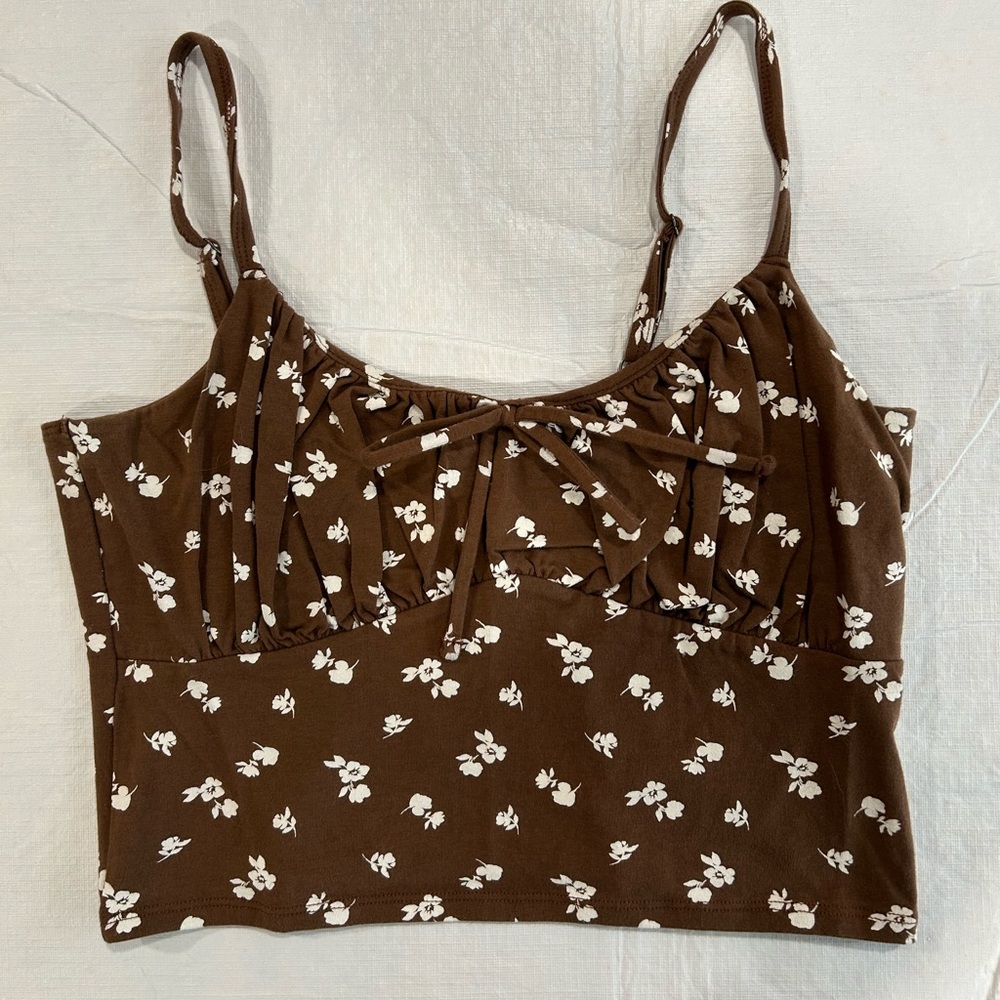 Hollister Brown Floral Camisole Top